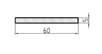 МП-Шина 60х5-DIN, 6 метров