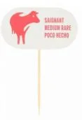 Флажок для стейка "MEDIUM RARE" 8 см. 100 шт/уп /1/40/
