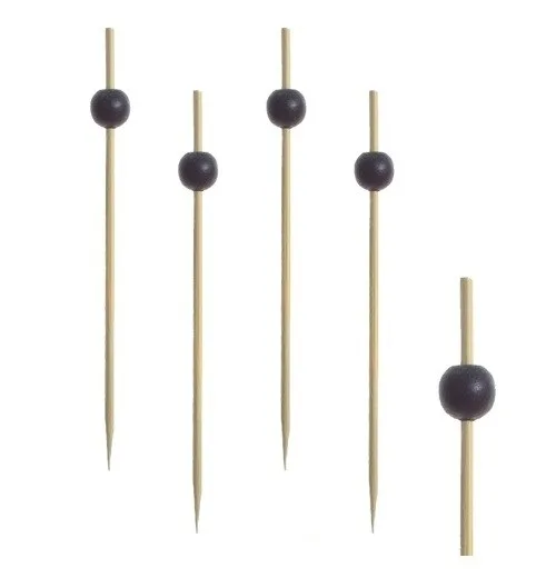 Пики 12 см. 100 шт/уп бамбук Жемчужина черная /1/40/ (HNC-352)
