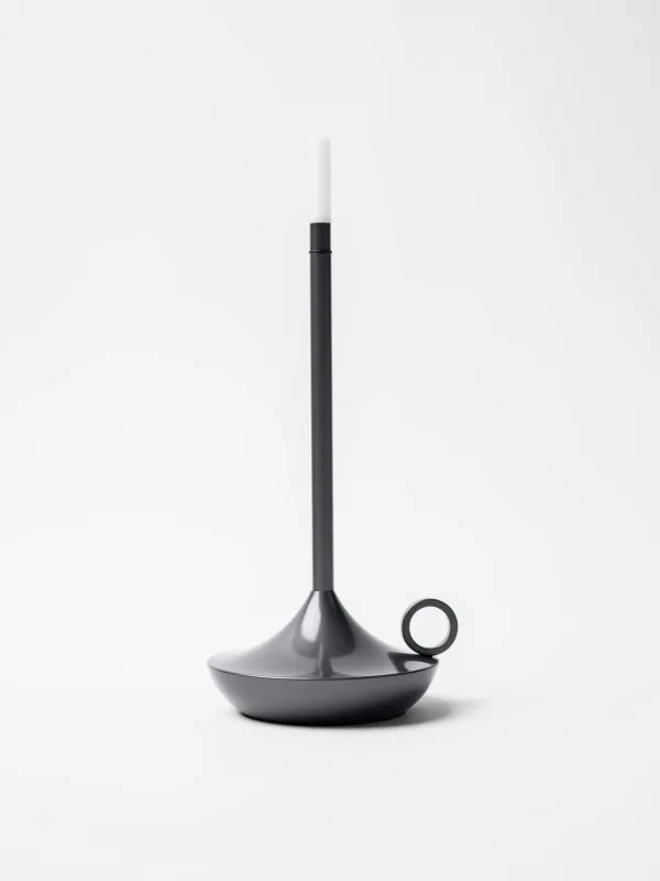 Лампа настол. d=11 см. h=25,5 см. 1 цв., 3 реж. ярк. алюм., серая LED CANDLE MGline /1/20/ ТП