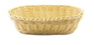 Корзина для хлеба овальная 23*15*6 см. бежевая полиротанг MGprof /1/60/ (WBS-OV231506/1)