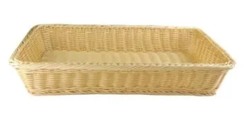 Корзина для хлеба прямоуг. 53*32*9 см. бежевая полиротанг MGprof /1/20/ (WBS-533209/1,WBSS-25332ANA)