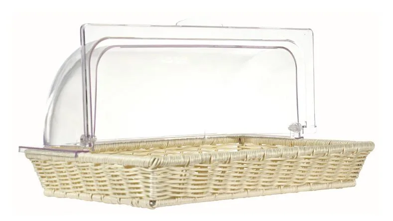 Корзинка без крышки 41,5х28х6,5см прямоугольная пласт.бежевая [Beige 3426, KT3426]