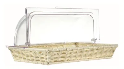 Корзинка без крышки 41,5х28х6,5см прямоугольная пласт.бежевая [Beige 3426, KT3426]