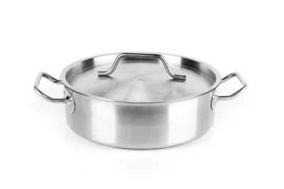 Кастрюля нерж с тройным дном 400х150мм объем 18L с дв.ручками, (VIATTO)