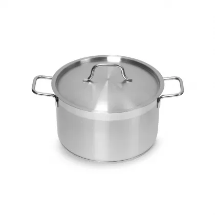 Кастрюля 5л нерж.тройное дно d=235 h=130, ИНДУКЦИЯ, серия "Satin" LUXSTAHL
