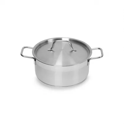 Кастрюля 3л нерж.тройное дно d=215 h=95, ИНДУКЦИЯ, серия "Satin" LUXSTAHL
