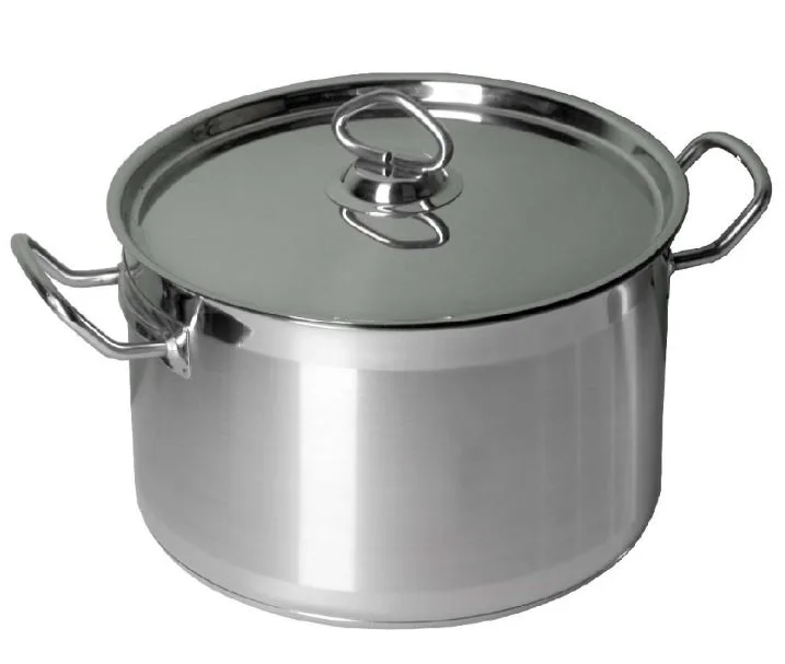 Кастрюля 9,0 л. нерж. d=27,5 см. h=17 см. тройное дно с крыш.(индук) MGsteel /1/(С22S170S)(19009)