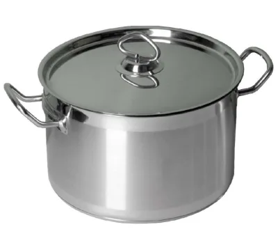Кастрюля 9,0 л. нерж. d=27,5 см. h=17 см. тройное дно с крыш.(индук) MGsteel /1/(С22S170S)(19009)