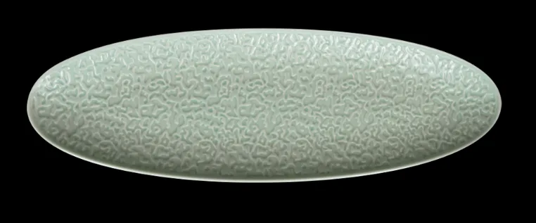 Блюдо овальное 14'' 356х114х21мм, зеленый "Corone Nori"