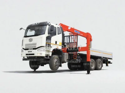 Кран-манипулятор Dintek LS2056  с эвакуаторными аутригерами