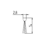 SR 2/C 2,8x14-3P BK Уплотнитель щеточный