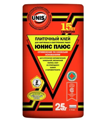 Клей плиточный UNIS 48*25кг КРАСНЫЙ