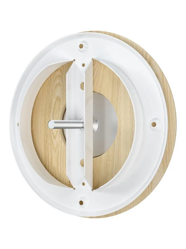 10DW pine, Анемостат приточно-вытяжной регулируемый для бань и саун, с фланцем D100 (СОСНА)