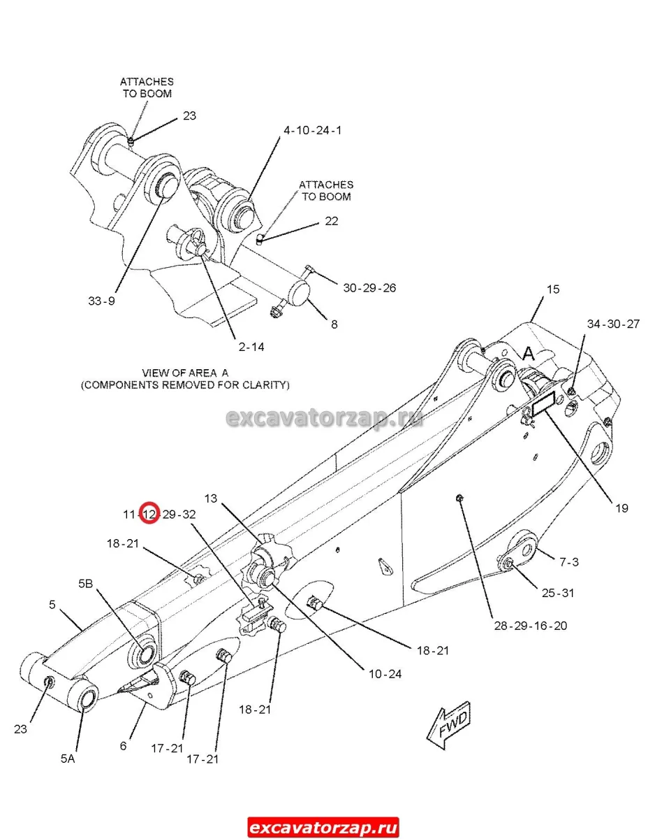 Накладка (уплотнение) стрелы (телескопа) нижняя CAT428 319-9668 , 3199668