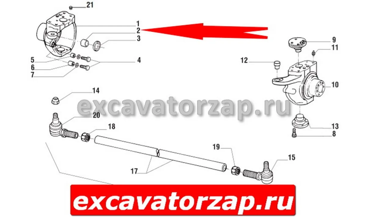 Втулка полуоси моста экскаватора CAT428 198-7815, 1987815