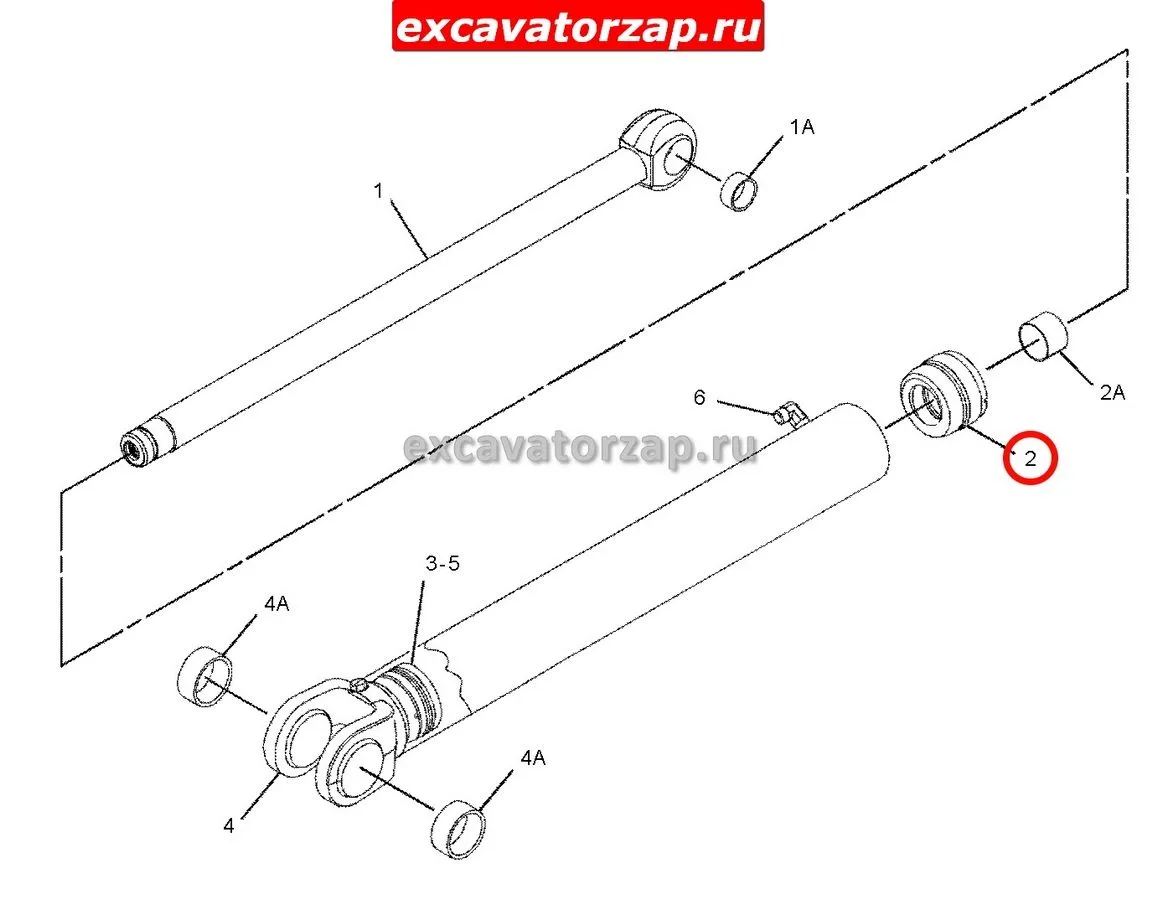 Кольцо 340-9323, 3409323 гидроцилиндра экскаватора погрузчика CAT428, 432, 434, 444