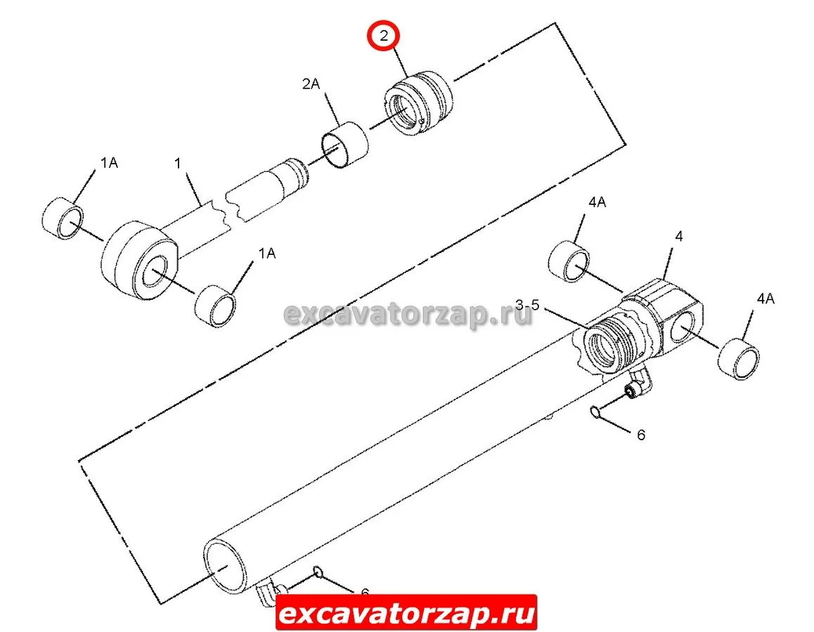 Кольцо 3409325, 340-9325 гидроцилиндра экскаватора погрузчика CAT428, 432, 434, 444