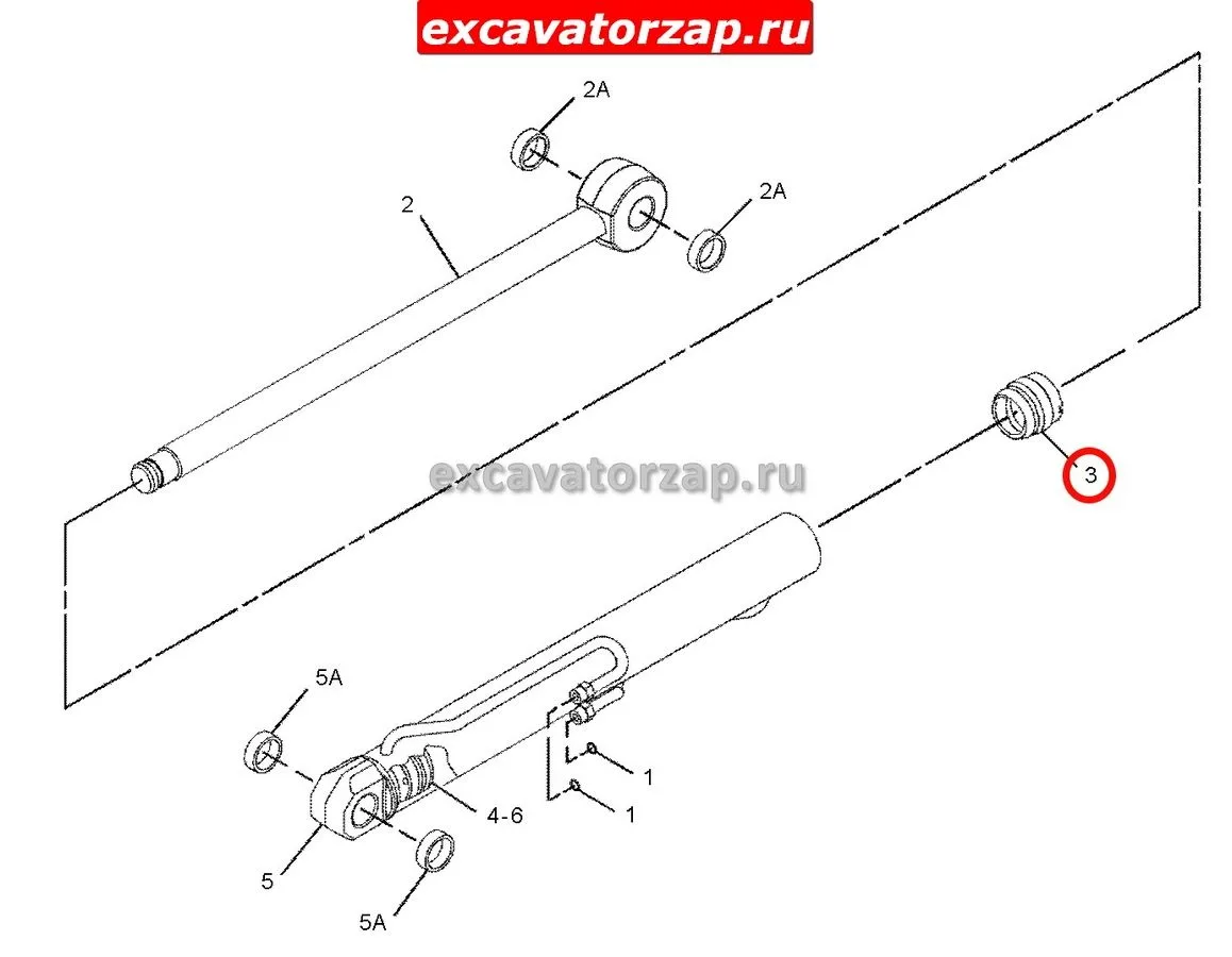 Кольцо 340-9315, 3409315 гидроцилиндра экскаватора погрузчика CAT428, 432, 434, 444