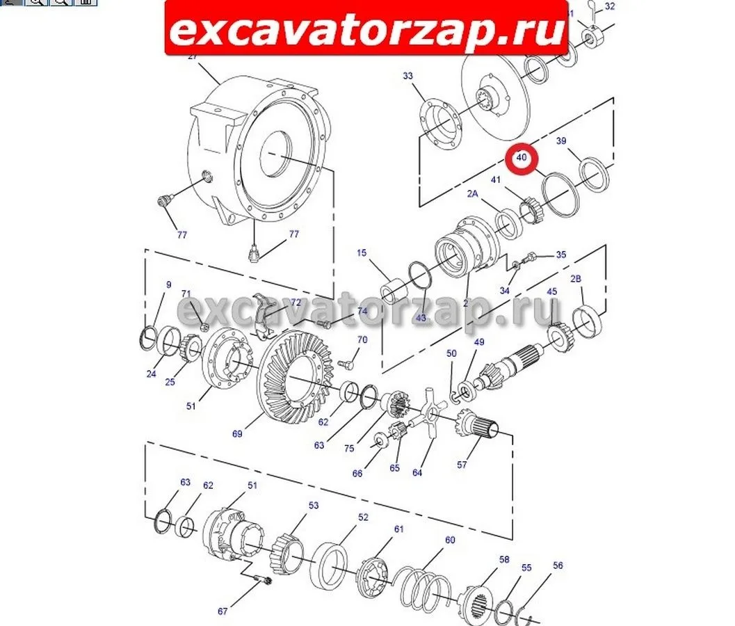 Кольцо 9R-2496, 9R2496 экскаватора погрузчика CAT 428, 432, 434, 444