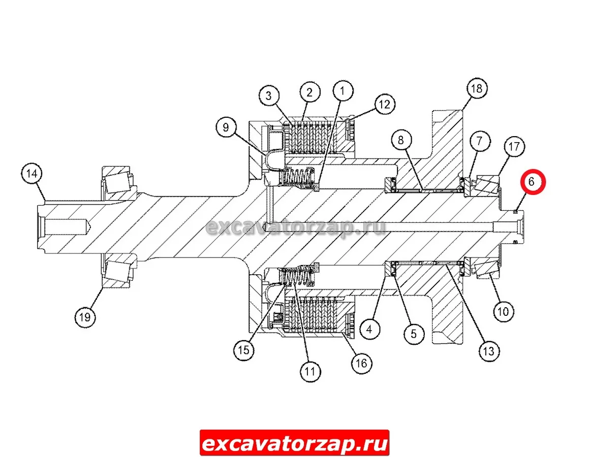Уплотнение 122-1878, 1221878 вала КПП экскаватора погрузчика CAT428, CAT432, CAT434