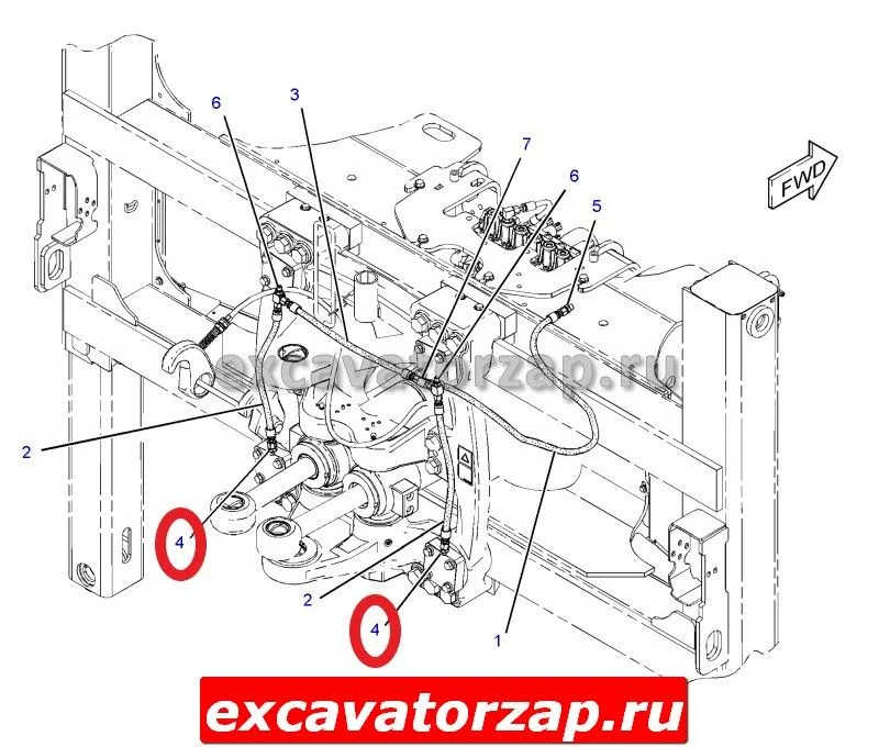 Адаптер (переходник, штуцер) 6V-8647,6V8647 экскаватора погрузчика CAT 428E, CAT 428F