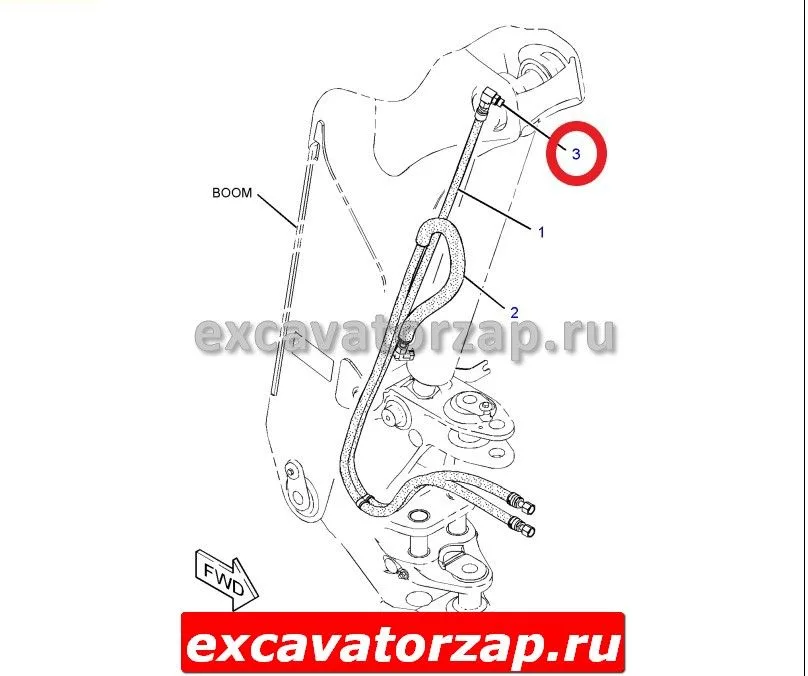Адаптер (переходник, штуцер) 6V8626, 6V-8626 экскаватора погрузчика CAT428