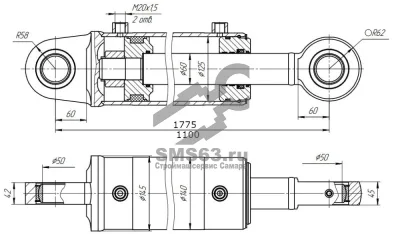 ЦГ-125.60х1100.11 Гидроцилиндр