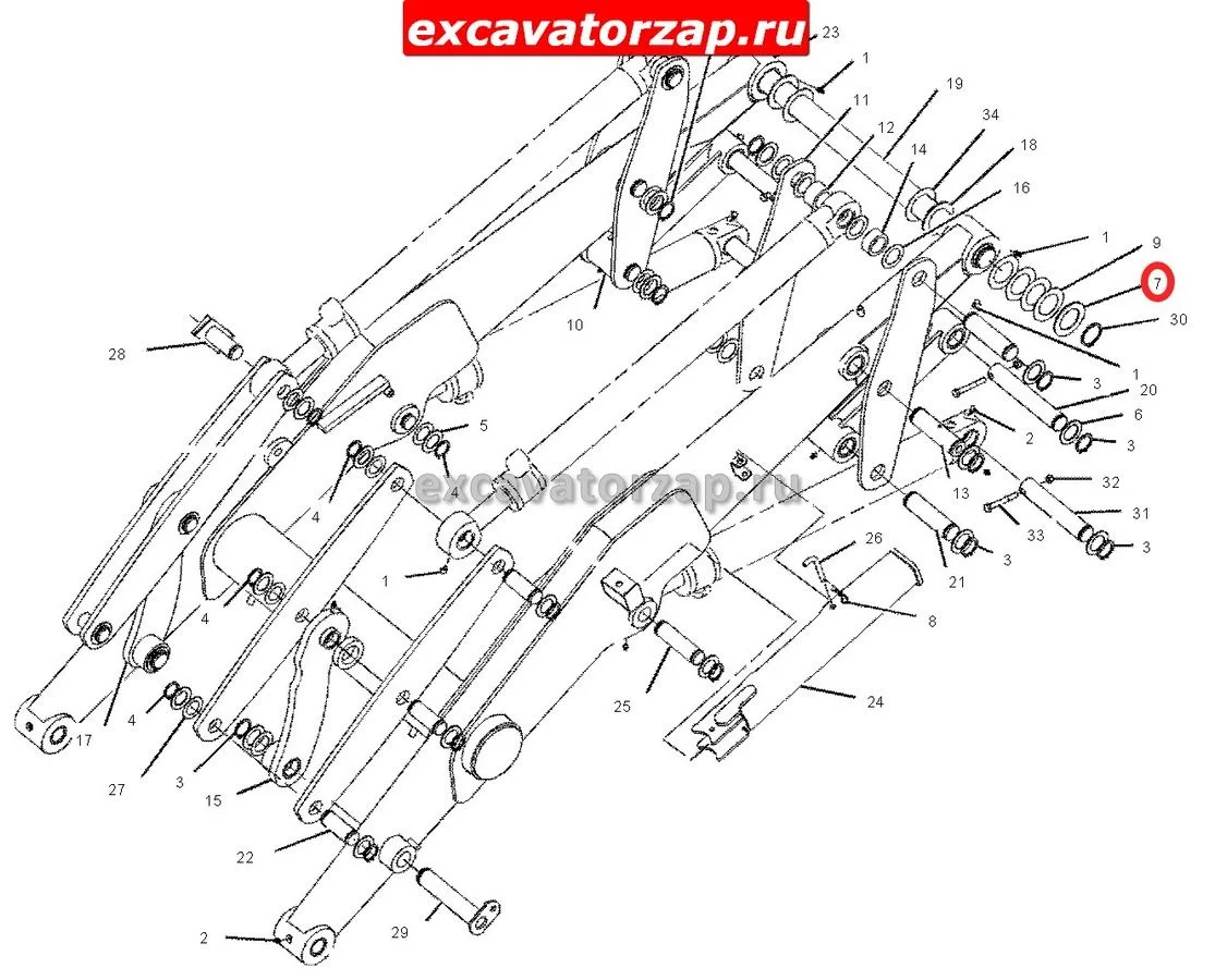 Шайба 9R-4066, 9R4066 стрелы переднего ковша экскаватора погрузчика CAT428, CAT432, CAT434 …