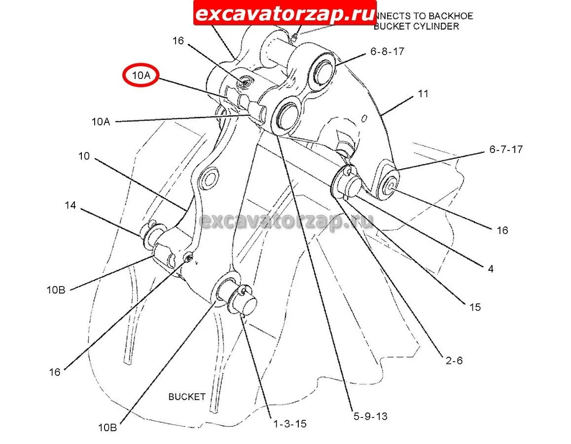Втулка 9R0139, 9R-0139 (тяга - трапеция ковша) экскаватора погрузчика CAT428, CAT432, CAT434 …