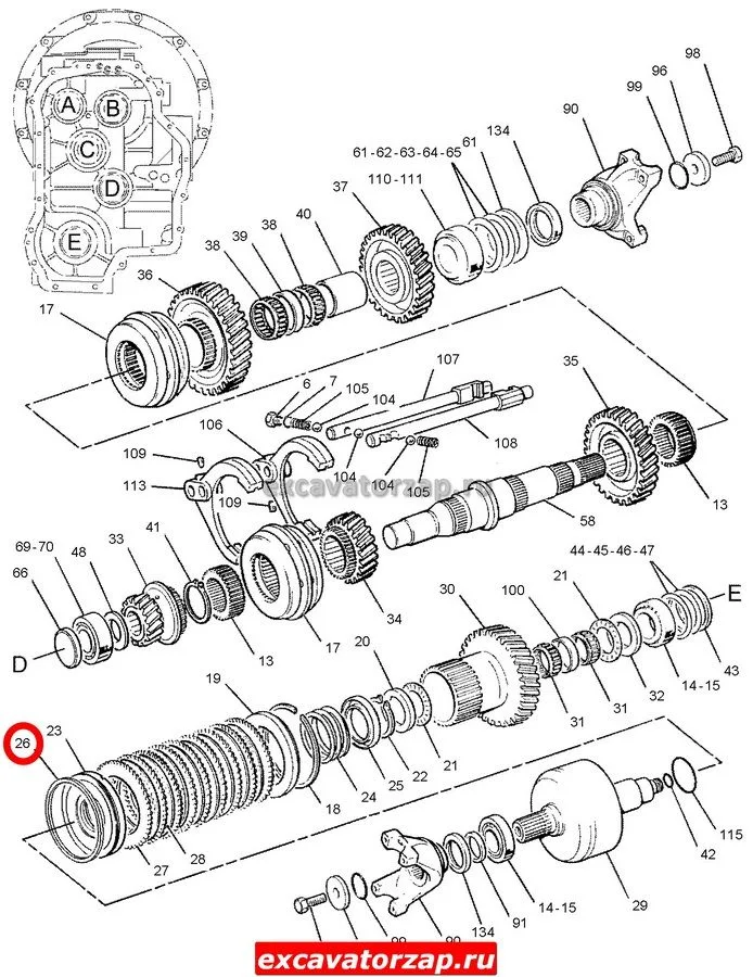 Уплотнение 6T-9196, 6T9196 вала КПП экскаватора погрузчика CAT428, CAT432, CAT434, CAT444