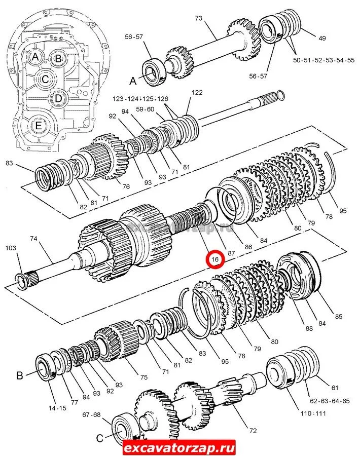 Кольцо уплотнительное 9U-8886, 9U8886 вала КПП экскаватора погрузчика CAT428, CAT432, CAT434…