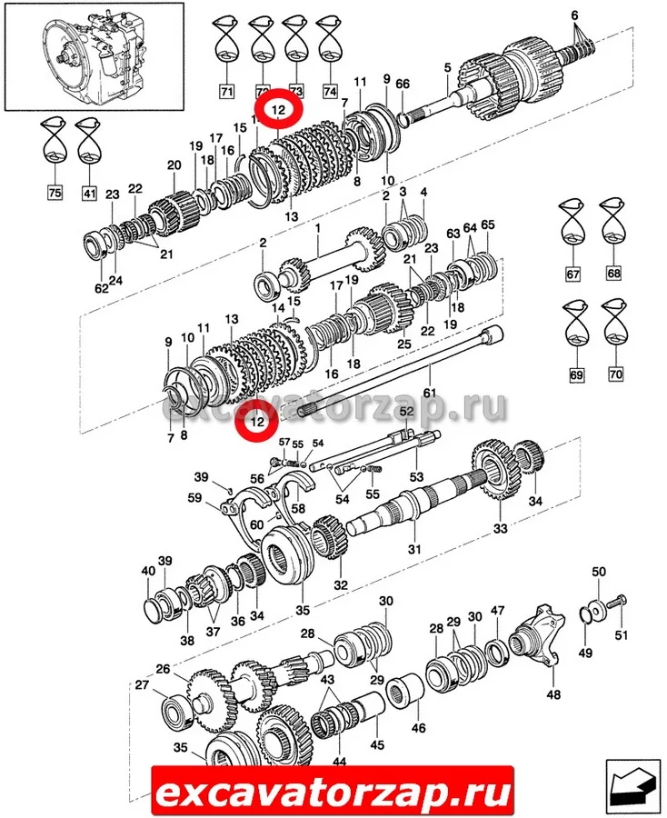 Диск фрикционный 122-1881, 1221881 КПП экскаватора погрузчика CAT428, CAT432 …