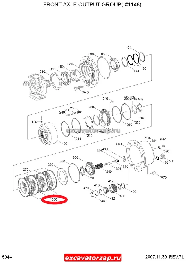 Диск фрикционный 8U2376, 8U-2376 моста экскаватора CAT214B, 224B