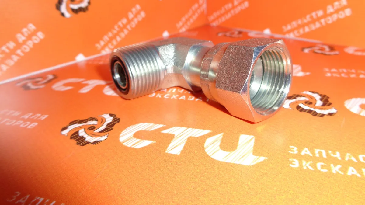Адаптер 6V-9851, 6V9851 блока клапанов экскаватора погрузчика CAT428, CAT432, CAT434