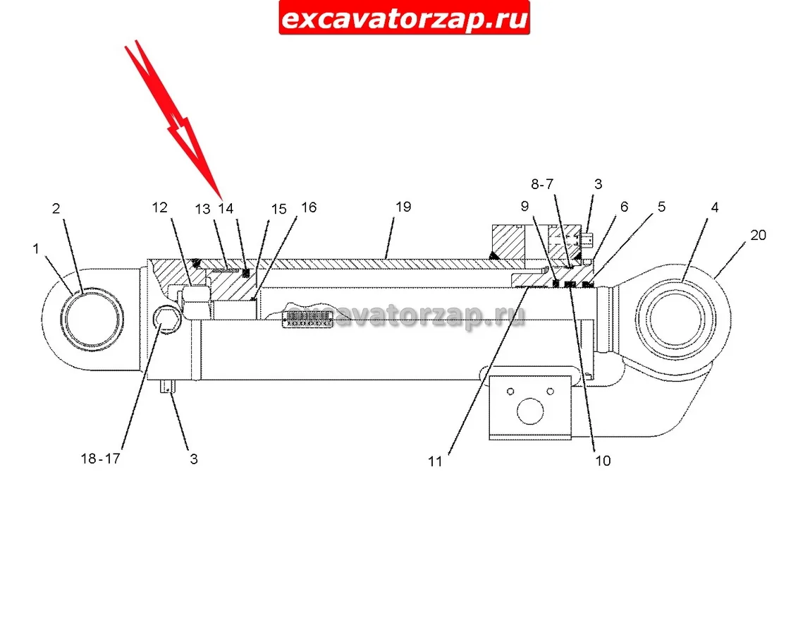 Уплотнение 8C-9160, 8C9160 поршня экскаватора погрузчика CAT428, CAT432, CAT434