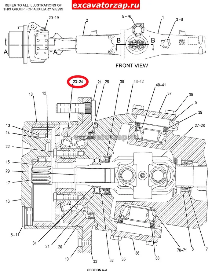 Подшипник 2S-0479, 2S0479, 2S-0480, 2S0480 ступицы экскаватора CAT M313, M315, M316, M318