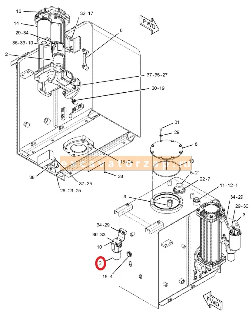 Фильтр 109-7289, 1097289 гидравлический линии управления экскаватора CAT M312, M313, M315, M316, M318, M325