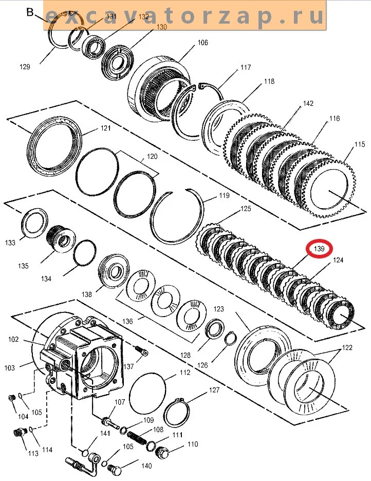 Диск 6T-6277, 6T6277 КПП экскаватора CAT M316, M318, M319