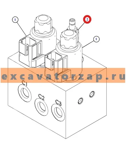 Клапан гидравлический 479-0620, 4790620 (оригинал, CAT) гидрораспределителя экскаватора погрузчика CAT428