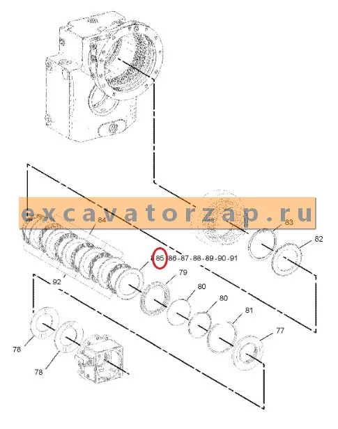 Диск фрикционный 8U-5985, 8U5985 КПП экскаватора CAT M315, M316, M318, M319