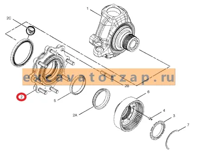Ступица 068219 (АНАЛОГ) моста экскаватора погрузчика CAT428, CAT432