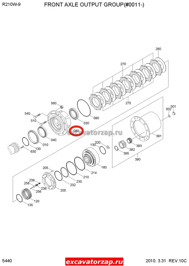 Ступица 333-8030, 3338030 моста экскаватора CAT M318D MH, M322C, M322D, M322D MH
