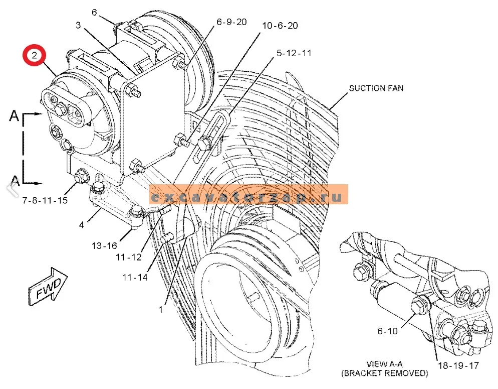 Компрессор 214-4302, 2144302 кондиционера экскаватора погрузчика CAT428