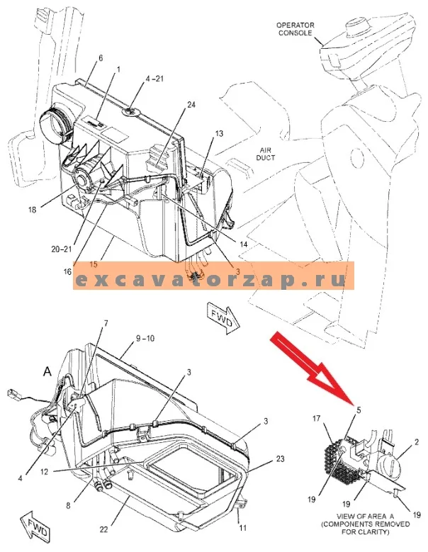 Резистор 204-9921, 2049921 мотора отопителя экскаватора погрузчика CAT428, CAT432, CAT434