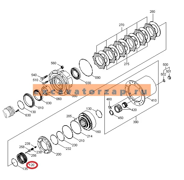 Обойма 263-3701, 2633701 дисков фрикционных заднего моста экскаватора CAT M313, M315, M316, M318