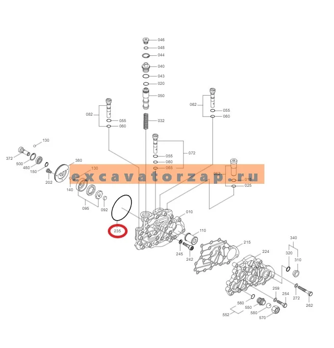Кольцо 121-8094, 1218094 насоса КПП экскаватора CAT M313, M315, M316, M318