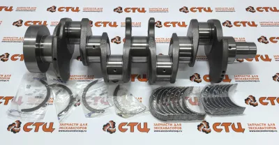 Вал коленчатый (коленвал) в сборе 359-0715, 3590715 (PERKINS) двигателя экскаватора погрузчика CAT428, CAT432, CAT444