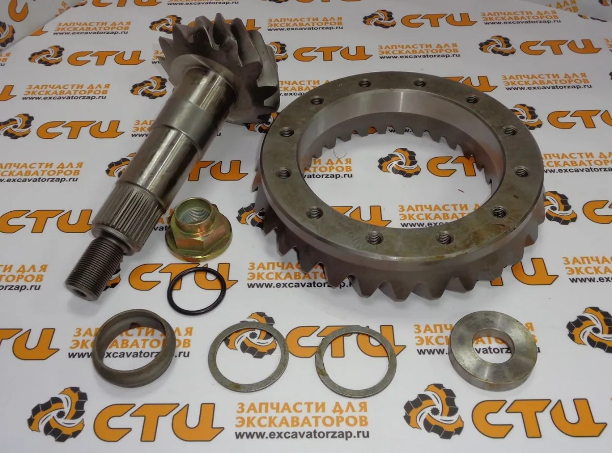 Главная пара 068006 переднего моста экскаватора погрузчика CAT 414E, 416D, 416E, 416F, 420E, 420F, 422E, 422F, 428E, 428F, 430E, 430F, 432E, 432F, 442E, 450E, 450F