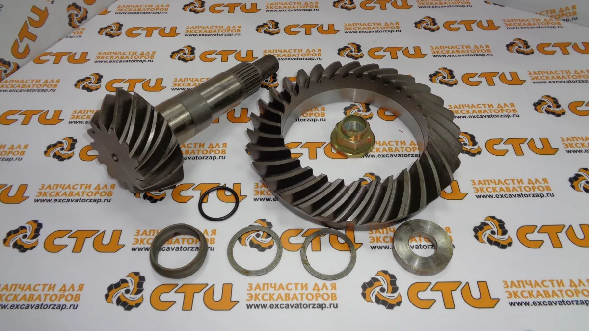 Главная пара 068006 переднего моста экскаватора погрузчика CAT 414E, 416D, 416E, 416F, 420E, 420F, 422E, 422F, 428E, 428F, 430E, 430F, 432E, 432F, 442E, 450E, 450F